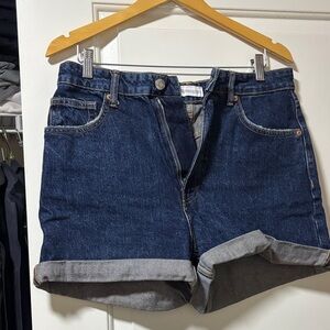 Zara Dark Blue Jean Shorts